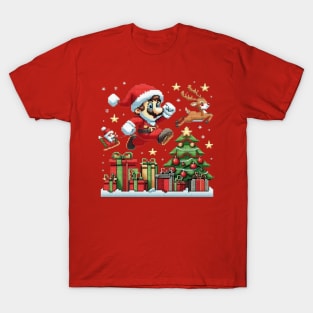 Christmas Mustache Santa T-Shirt